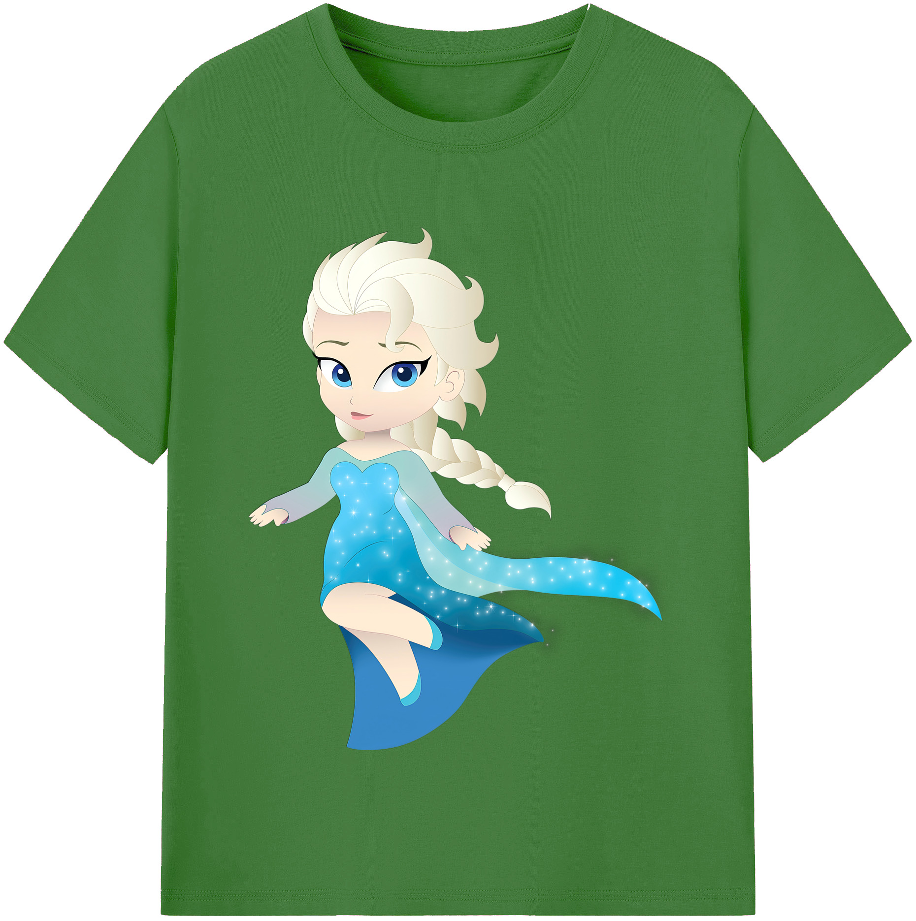 （画像用） アナと雪の女王 アンナ エルサ Frozen Anna Elsa レディースカジュアルプリントTシャツ（綿100％）